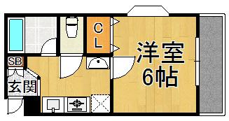 ステラハウスⅣ-1100(1K/2階)の間取り写真