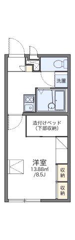 レオパレスAIRII(1K/2階)の間取り写真