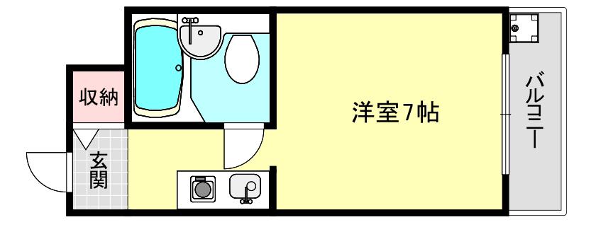 メゾンドアヴニール(ワンルーム/3階)の間取り写真