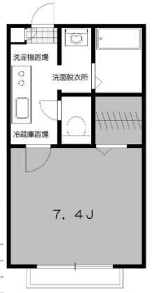 ハープトーン中野(1K/1階)の間取り写真