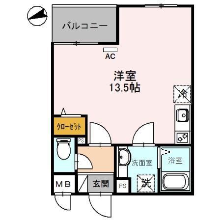 プレジデンス白銀(ワンルーム/5階)の間取り写真