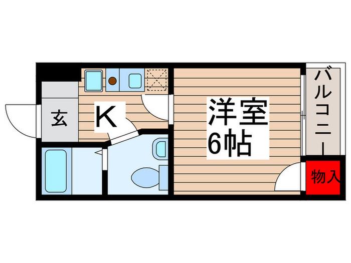 スコレータムラマII(1K/3階)の間取り写真