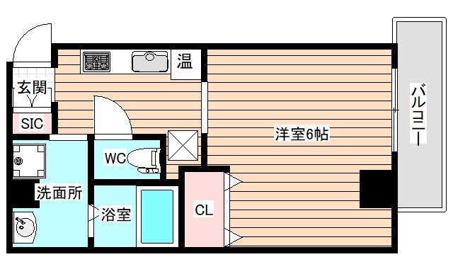 みおつくし堂島2(1K/2階)の間取り写真