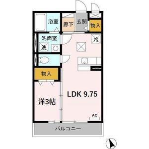 セジュールOTTS庵(1LDK/1階)の間取り写真