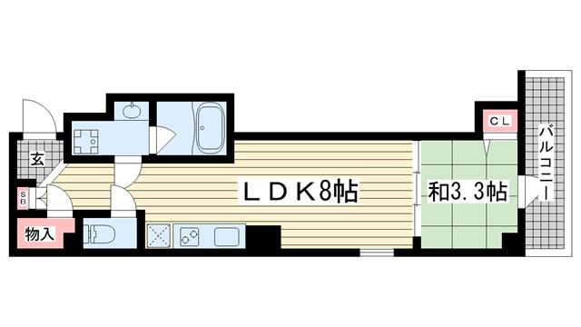 シェワズ・レガリア(1LDK/7階)の間取り写真
