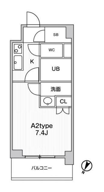 JMF RESIDENCE 町田(1K/6階)の間取り写真