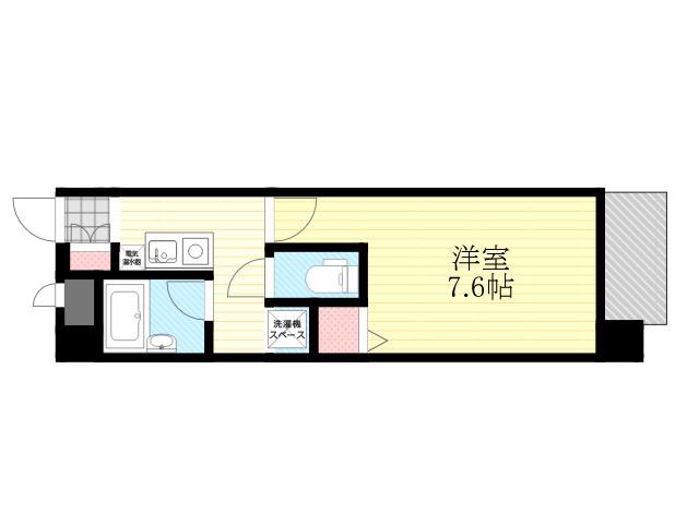 プレサンス新大阪(1K/3階)の間取り写真