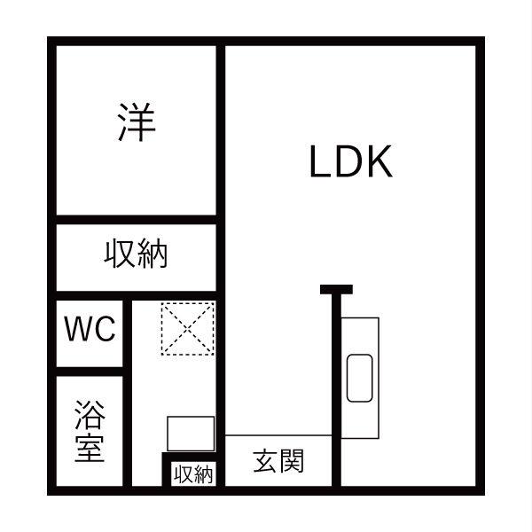リアライズ木曽川(1LDK/3階)の間取り写真