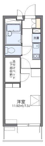 レオパレスアスリートII(1K/1階)の間取り写真