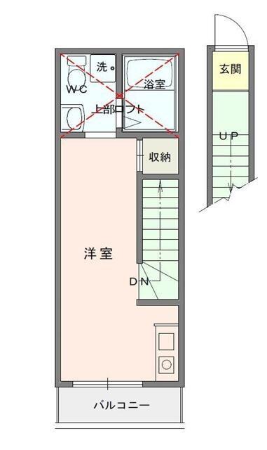 SEBO SEBO高田(ワンルーム/2階)の間取り写真