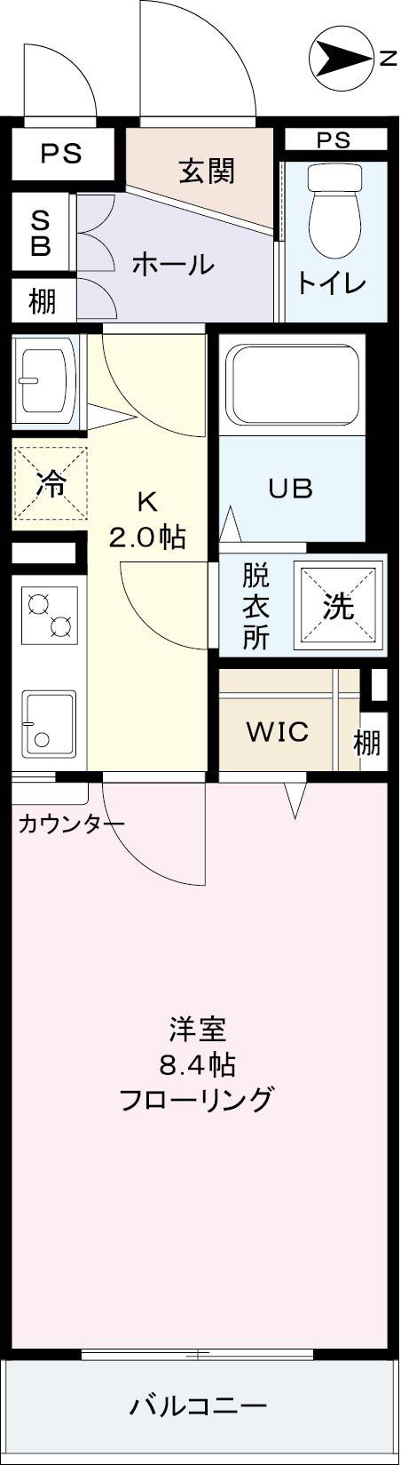 ヴィラ ルミエール(1K/3階)の間取り写真