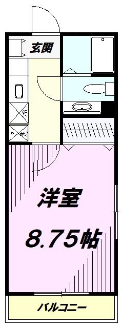 サァラ多摩平(1K/1階)の間取り写真