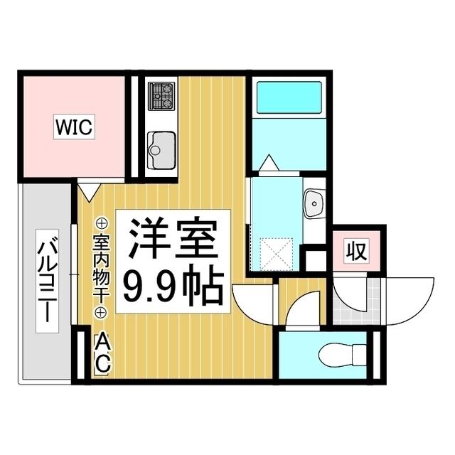 J-ROOM妃 VII番館 屋代駅前(ワンルーム/2階)の間取り写真