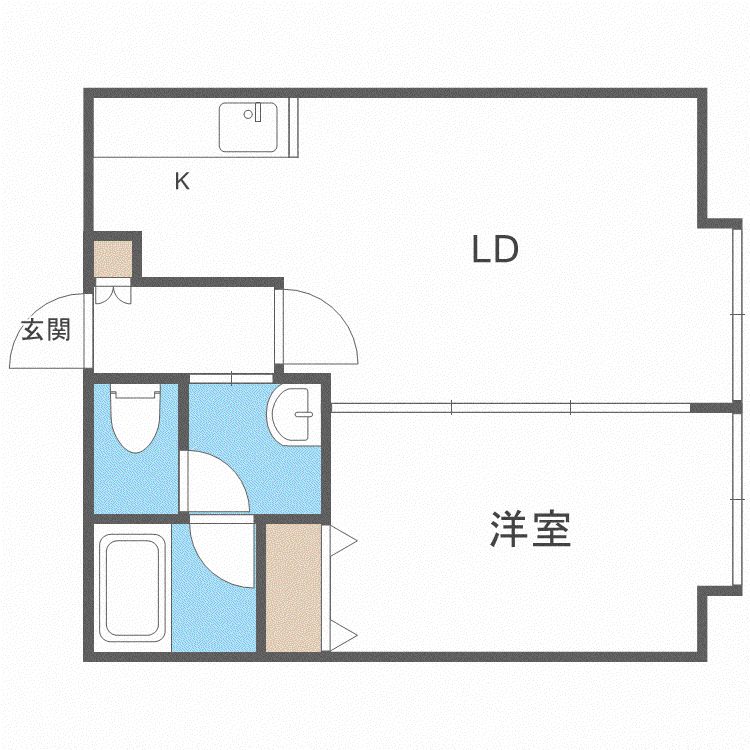 レアルコンシェルト(1LDK/2階)の間取り写真