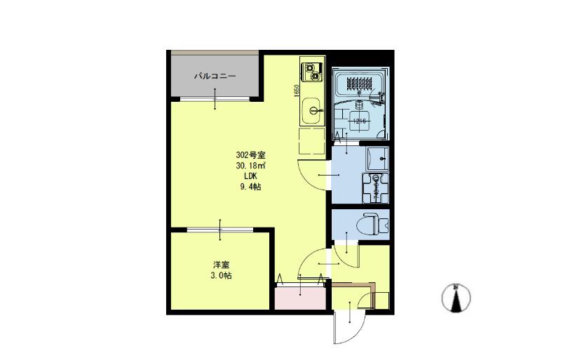 REGALEST保春院(1LDK/3階)の間取り写真