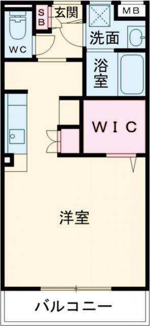 花山手東3丁目YMマンション(ワンルーム/2階)の間取り写真