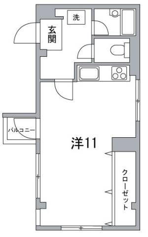 メゾンFF(ワンルーム/2階)の間取り写真