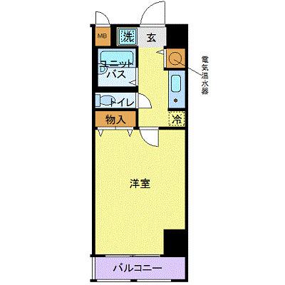ライオンズマンション日本橋(1K/8階)の間取り写真