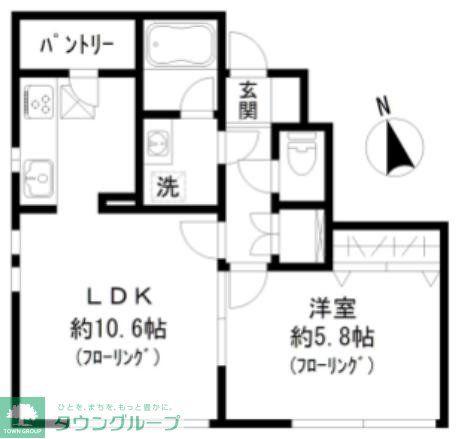 YSハウス代々木(1LDK/1階)の間取り写真