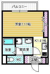 FSTYLE上田7丁目(1K/2階)の間取り写真