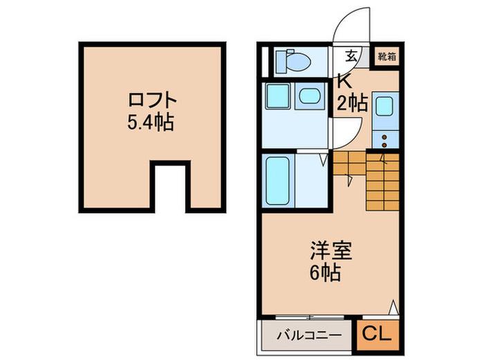 OBAHAUS KANAYAMA(1K/2階)の間取り写真