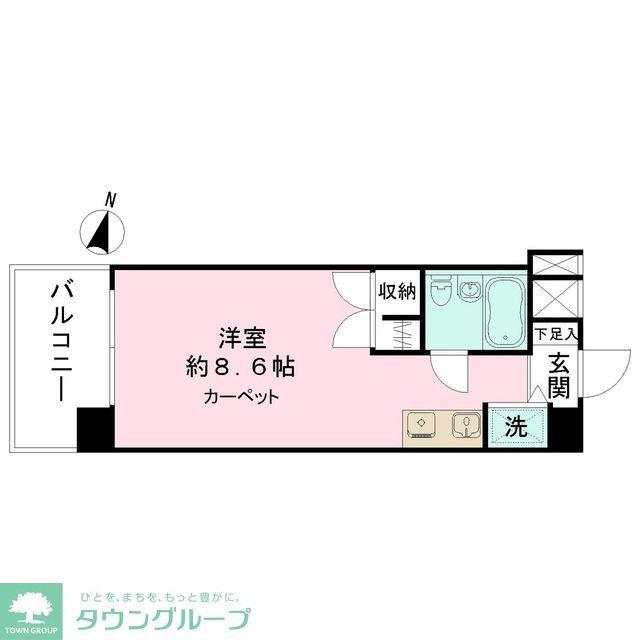 パーク・ノヴァ伊勢佐木長者町(ワンルーム/4階)の間取り写真