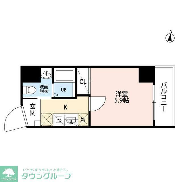 VISTA川崎大師(1K/4階)の間取り写真