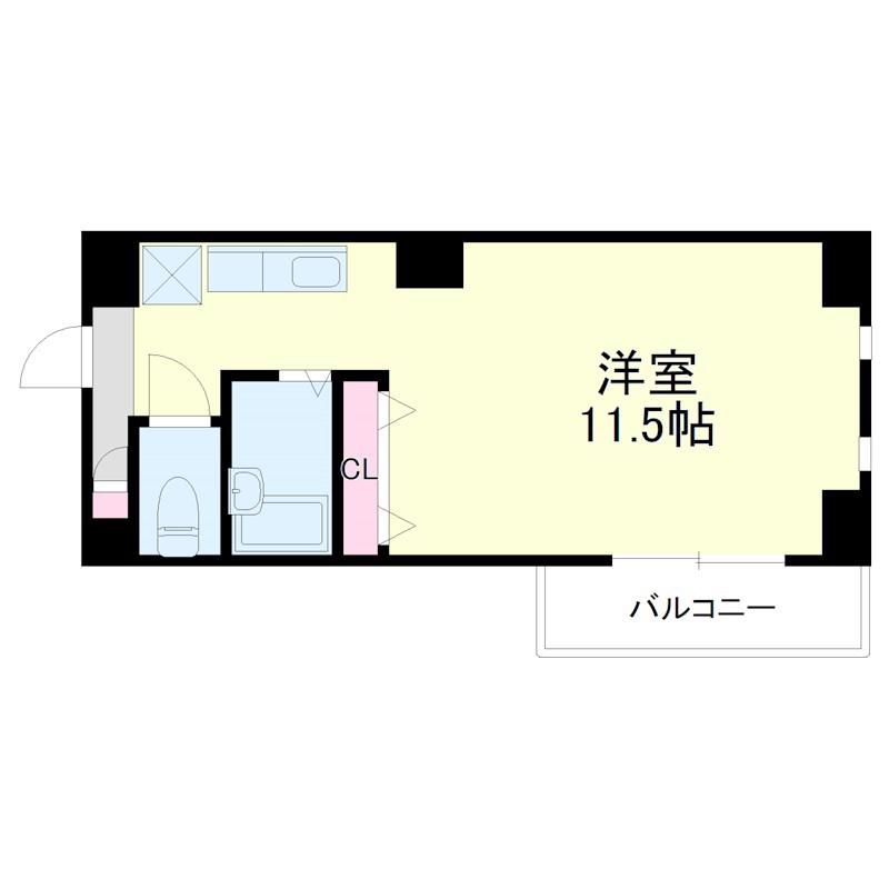 ESPOIR板屋(ワンルーム/3階)の間取り写真