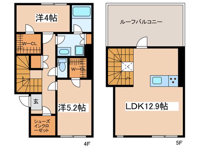 EDIT NISHIKOYAMA(2LDK/4階)の間取り写真