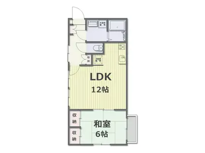 斉藤マンション(1LDK/3階)の間取り写真
