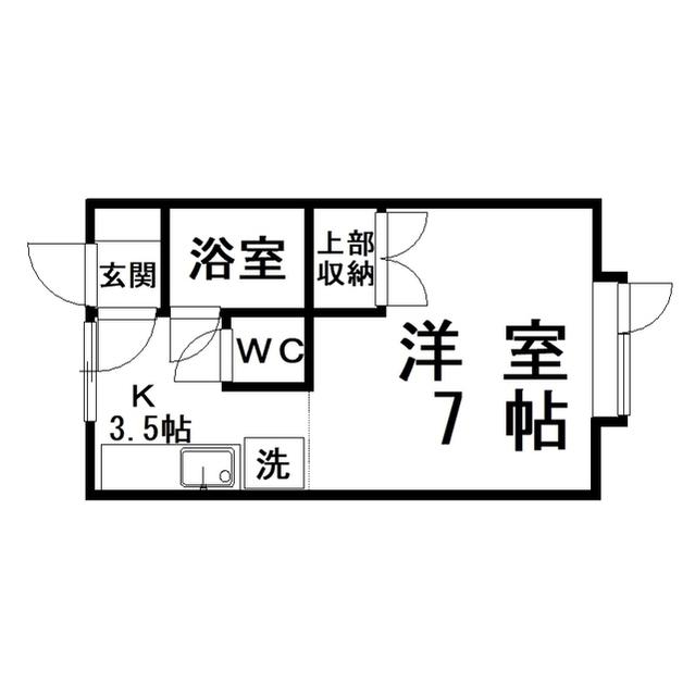 アベニュー芦野(1K/1階)の間取り写真