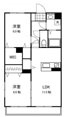 FーCITY老松町(2LDK/2階)の間取り写真
