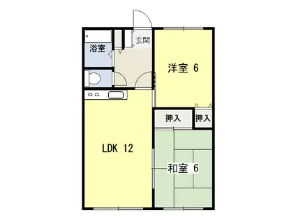 野原ハイツ(2LDK/3階)の間取り写真