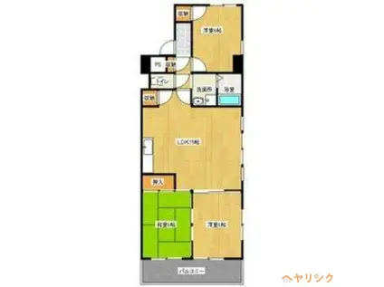 サンメゾン松井(3LDK/3階)の間取り写真