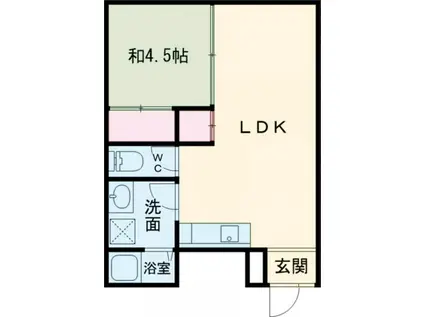 コンフォート宇多津(1LDK/1階)の間取り写真