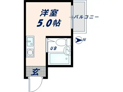 エアリーコート小阪(ワンルーム/6階)の間取り写真