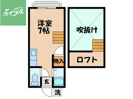 コーポアミーゴ(ワンルーム/2階)の間取り写真