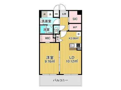 京橋パンション(1LDK/5階)の間取り写真