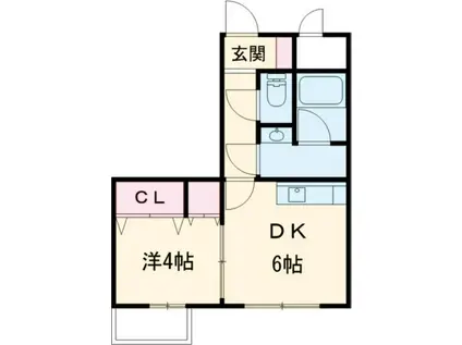 ライオンズマンション高田(1DK/9階)の間取り写真