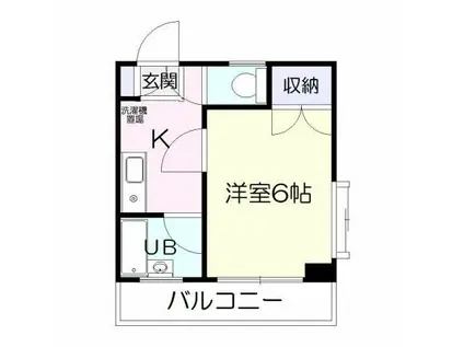 ヴァンベール西田(1K/3階)の間取り写真