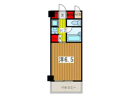 パークシティ東浦和(1K/3階)の間取り写真