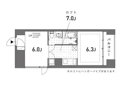 ＪＲ山手線 恵比寿駅 徒歩7分 8階建 築9年(ワンルーム/4階)の間取り写真