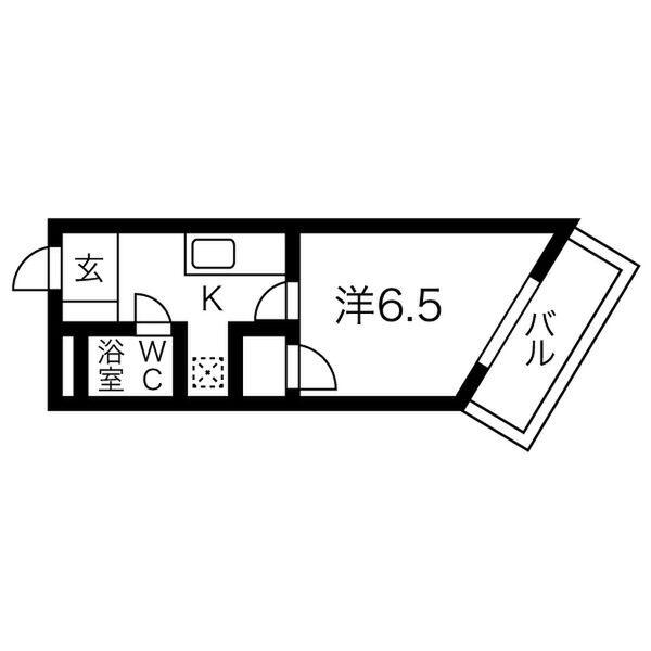 オリエントビル(1K/3階)の間取り写真