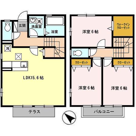 ノエルガーデン(3LDK/1階)の間取り写真