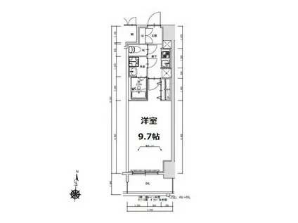 S-RESIDENCE岐阜駅(1K/6階)の間取り写真