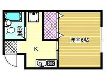 セイコーピア(1K/3階)の間取り写真