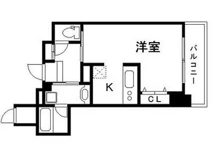 インペリアル新神戸(1K/10階)の間取り写真