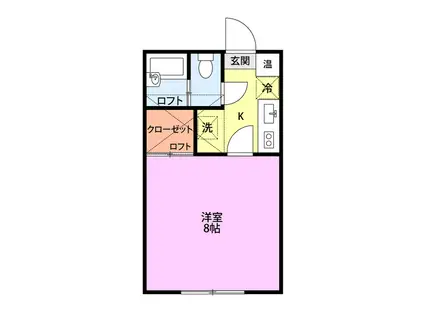 プライムハイツ(1K/1階)の間取り写真