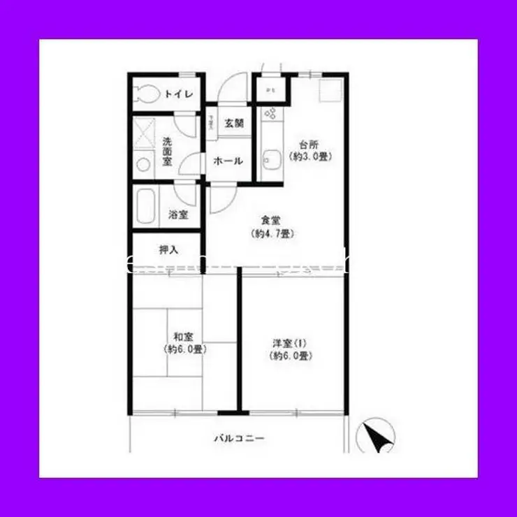 ベイシティメゾン石川町 6階階 間取り