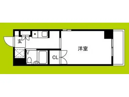 メゾンフロンティア(ワンルーム/2階)の間取り写真